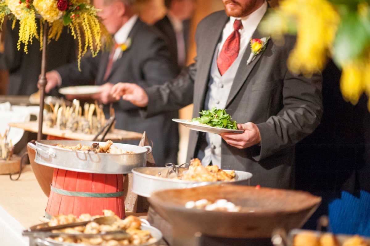 catering buffet line