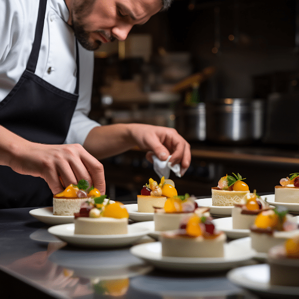 Chef preparing holiday dishes for Utah corporate catering event
